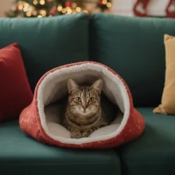 Bolsa De Dormir Para Gato o Perro Pequeños Navideña