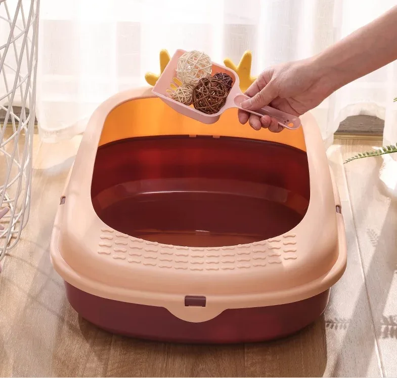 Arenera Para Gatos Mediana Horns Semicerrada + Pala - Image 2