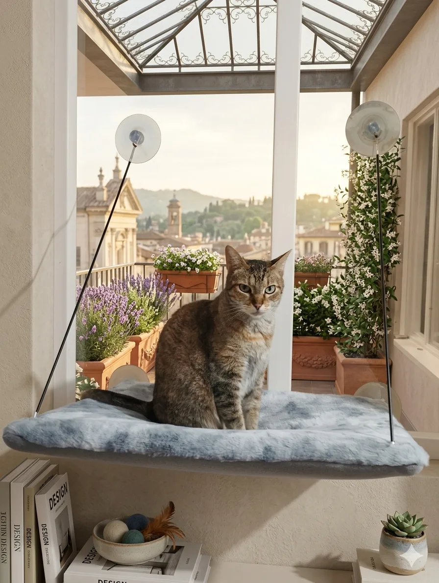 Hamacas de Ventana en Peluche Rabbit para Gato