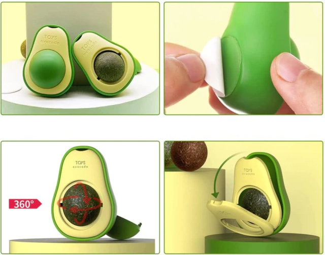 Bola Interactiva de Catnip Lambe Aguacate - Image 5