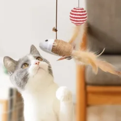 Juguete Interactivo Vara de Madera Para Gatos